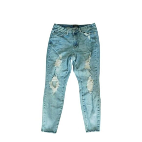 Judy Blue Size 14W Plus Size Ripped Distressed STRETCH Denim Jeans - Picture 1 of 3